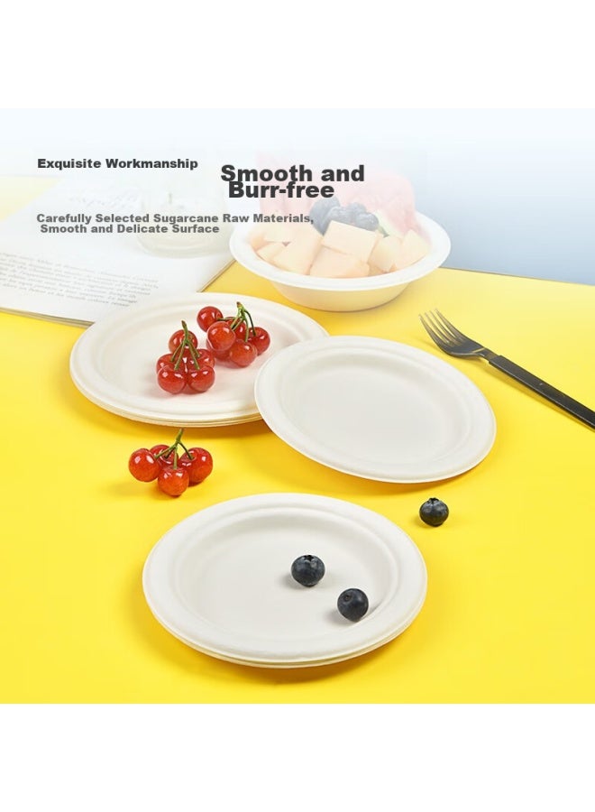 Temeiju Disposable Plates, 10-inch Cake And Fruit Paper Plates, Thickened Biodegradable Dinnerware, Set Of 30, 26cm - Image 5