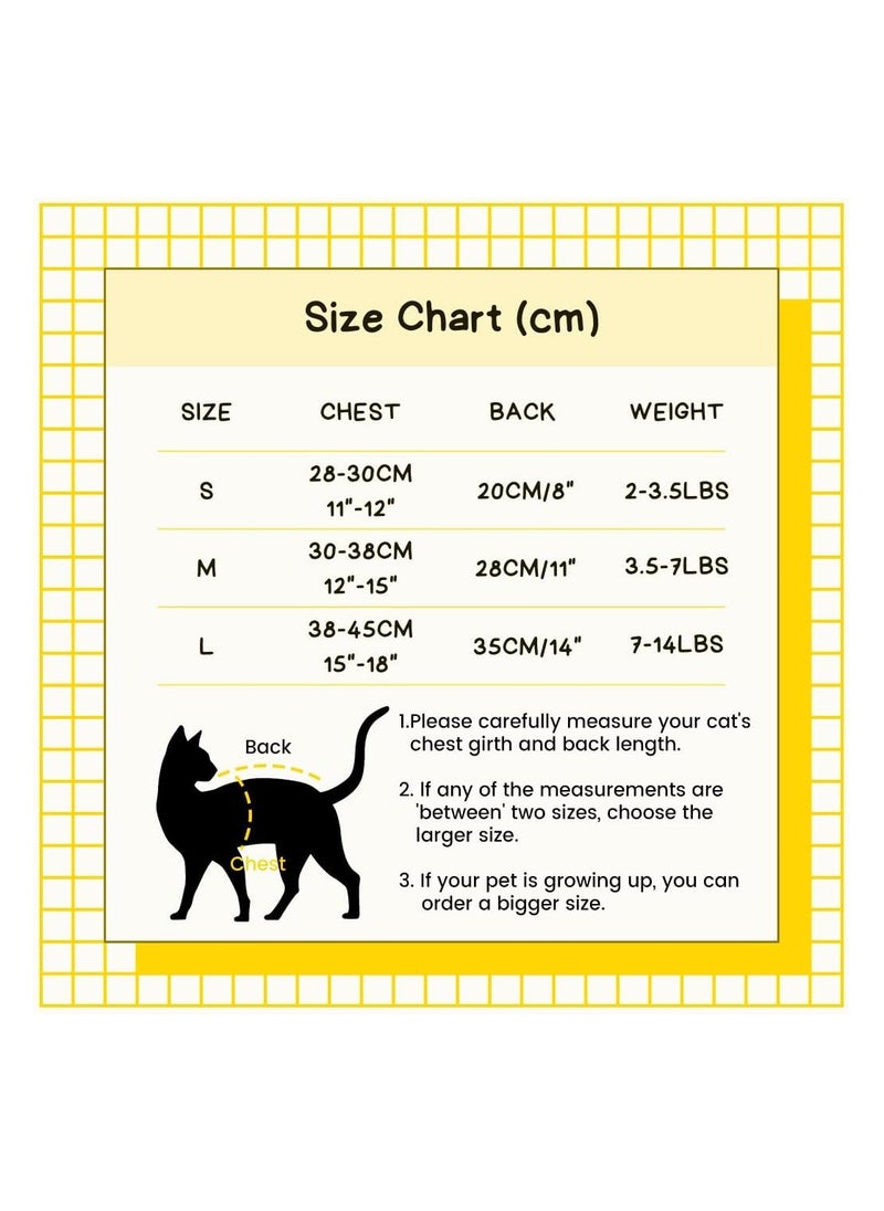 Generic - 2 Pcs Cat and Dog Recovery Suit, Professional Surgery Recovery Shirt for Male and Female Cats, Anti-Licking Onesie for Post-Neuter Care, Wound Protection Clothes (M) - Image 1