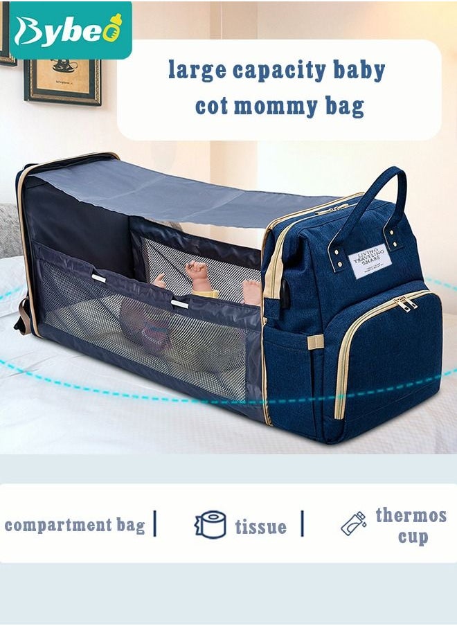 Bybeo - Baby Diaper Bag Backpack, Multifunction Diapers Changing Station for Boys Girls Outdoor and Travel, Infant Shower Gifts, Large Capacity, 900d Oxford, USB Port - Image 1