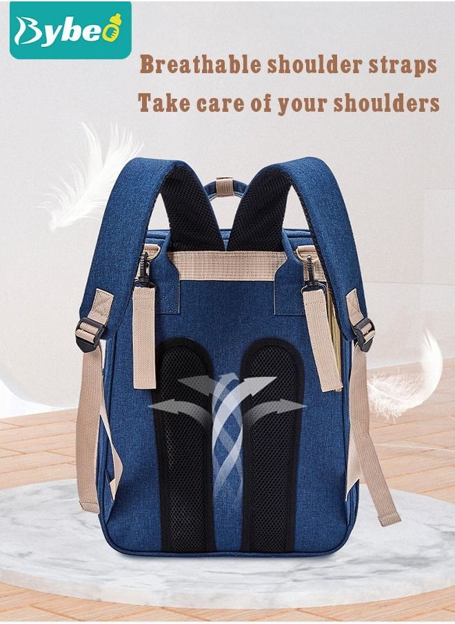 Bybeo - Baby Diaper Bag Backpack, Multifunction Diapers Changing Station for Boys Girls Outdoor and Travel, Infant Shower Gifts, Large Capacity, 900d Oxford, USB Port - Image 1