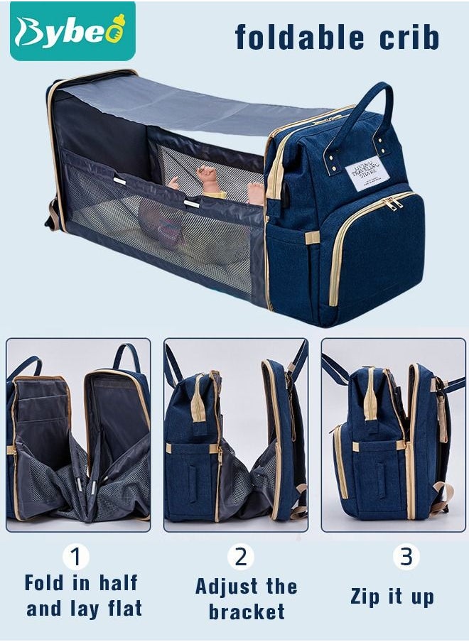 Bybeo - Baby Diaper Bag Backpack, Multifunction Diapers Changing Station for Boys Girls Outdoor and Travel, Infant Shower Gifts, Large Capacity, 900d Oxford, USB Port - Image 1