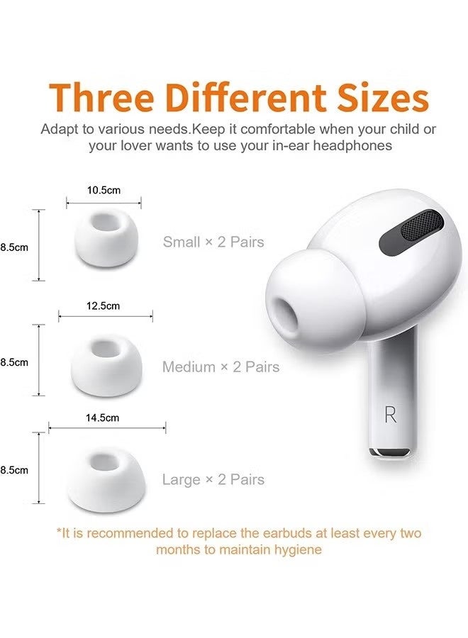 نيو هامبشاير أطراف أذن سيليكون بيضاء بديلة لـ AirPods Pro و AirPods Pro 2 مع علبة تخزين محمولة مناسب للاستخدام اليومي والرحلات والهدايا - Image 3