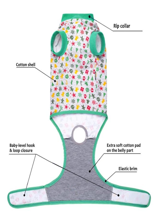 PETANGEL After Surgery Dog Recovery Suit, Star Pattern Pet Recovery Shirt Dog Abdominal Wounds Bandages, Substitute E-Collar & Cone, Prevent Licking Small Dogs Onesies (Size: S, Chest: 46-50cm) - Image 2