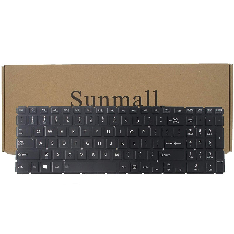 SUNMALL Backlight Keyboard Replacement Compatible with Toshiba Satellite Radius P55W-B P55W-c l50-b l55t-b5271 s55t-b5273nr l55d-b5364 p55w-c5200 p55w-b5318 p55w-c5200x p55w-b5112 p55w-b5220 Laptop - Image 1
