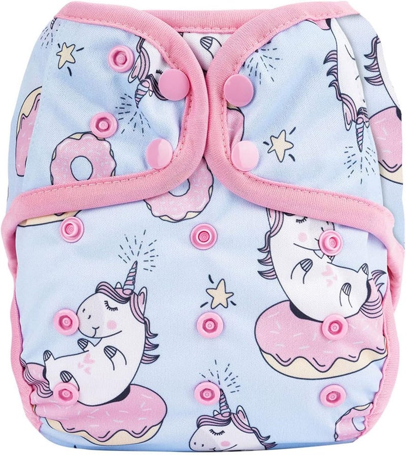 OsoCozy One Size Cloth Diaper Covers - Adjustable Snap Fit & Double Leg Gussets for Baby Boys & Girls from 8-35 Pounds. Use with Prefold, Flat or Fitted Cloth Diapers or Snap-in Inserts. - Image 1