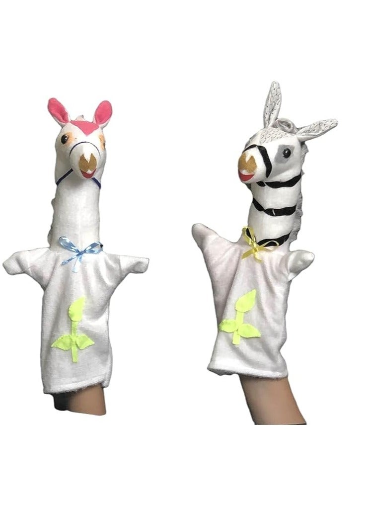 Puppet Theater – White Horse & Pony Hand Puppets, Interactive Play for Creativity