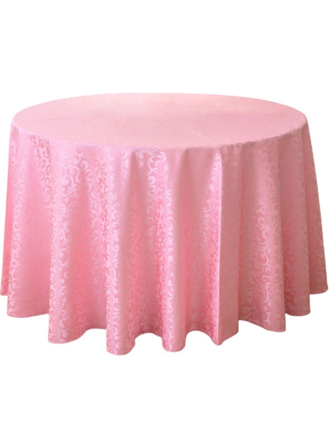 NIBEMINENT Round Spillproof Machine Washable Tablecloths Pink - Image 1