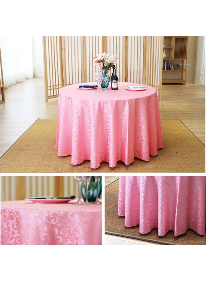 NIBEMINENT Round Spillproof Machine Washable Tablecloths Pink - Image 2