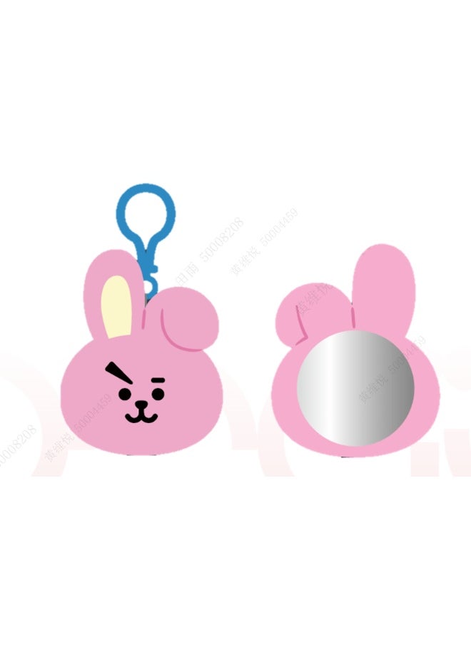Miniso - Carry a cute, fluffy Cooky compact mirror from the BT21 collection for on-the-go touch-ups. - Image 1