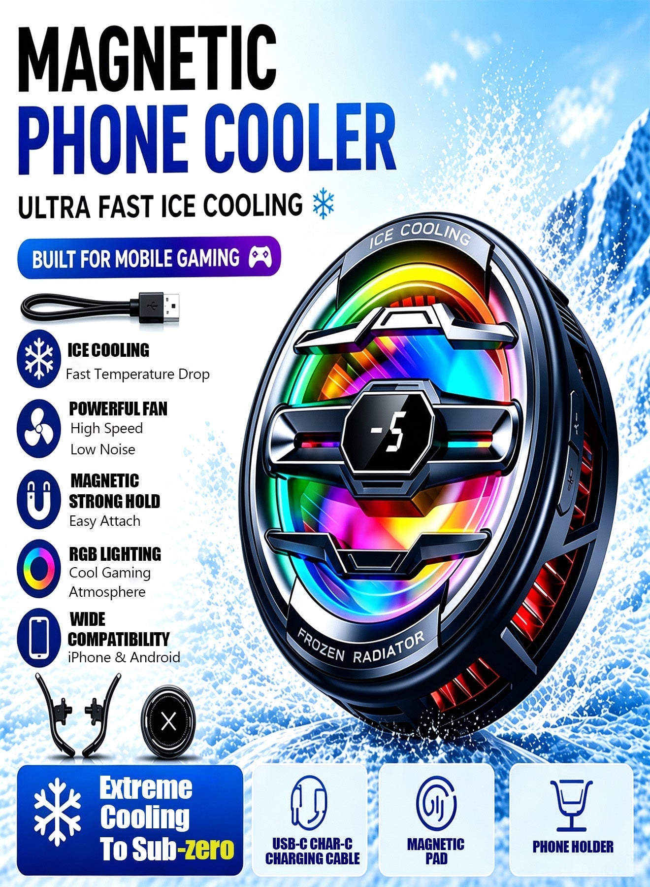 draklaw Draklaw Phone Cooler Charging Type: Type-C