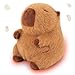 Sprinqdawin Microwavable Heating Pad Stuffed Animal for Period CrampsWeighted Capybara Plush2lbs Heatable Coolable Capybara Stuffed AnimalCapybaras Plush Toys BirthdayValentines Gifts for Adults - Image 1