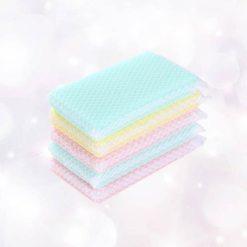 5 Pack Non Scratch Kitchen Sponges Multi Color For Dishes Cups And Bowls Strong Decontamination - Image 4