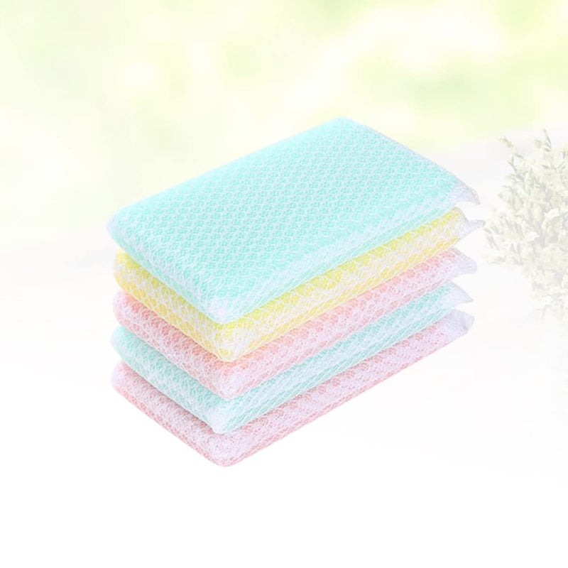 5 Pack Non Scratch Kitchen Sponges Multi Color For Dishes Cups And Bowls Strong Decontamination - Image 5