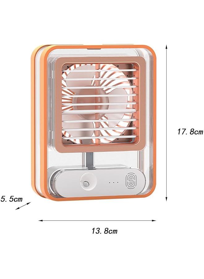 erorex Humidifying Spray Light Transparent Air Conditioning Fan Vertical Cool Air Mini Electric Fan Desktop Usb Charging Cooling Spray - Image 4