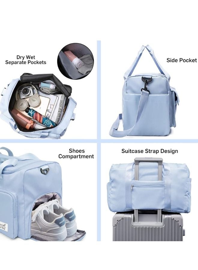 TodyJeyHo Men's and women's sports and gym travel bag with a shoe compartment and separate wet and dry sections - Image 3