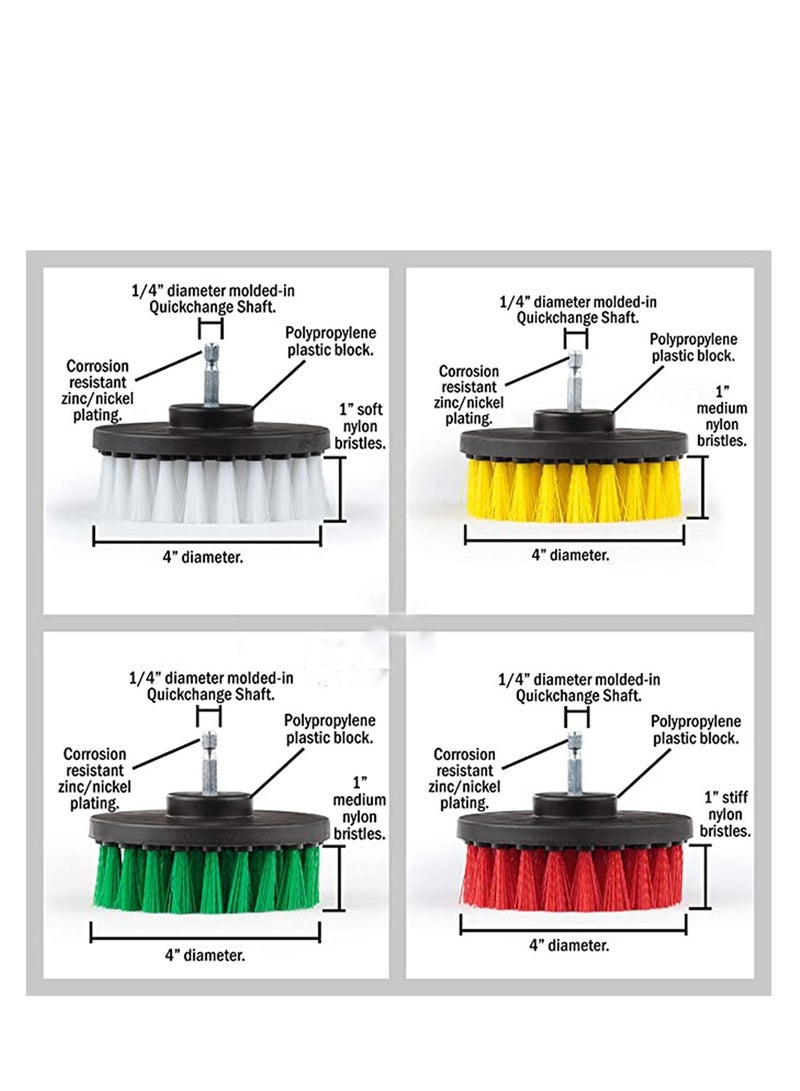 SYOSI Drill Brush Accessories Set, Clean Brush Attachment Power Scrubber Brush Set, Scrubbing Brush Drill Attachment, Spinning Brush for Cleaning Showers, Corners, Tubs, Bathroom, Tile, Grout  - Image 3