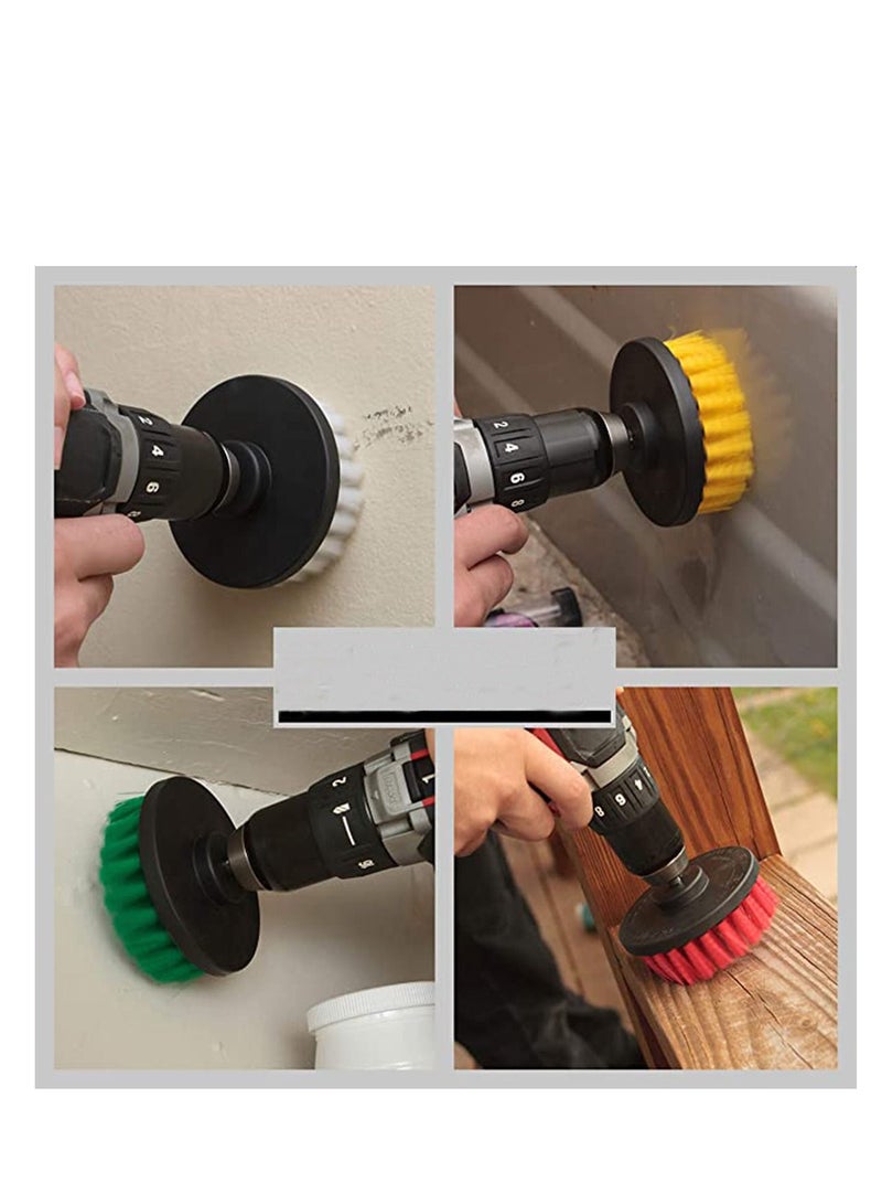 SYOSI Drill Brush Accessories Set, Clean Brush Attachment Power Scrubber Brush Set, Scrubbing Brush Drill Attachment, Spinning Brush for Cleaning Showers, Corners, Tubs, Bathroom, Tile, Grout  - Image 4