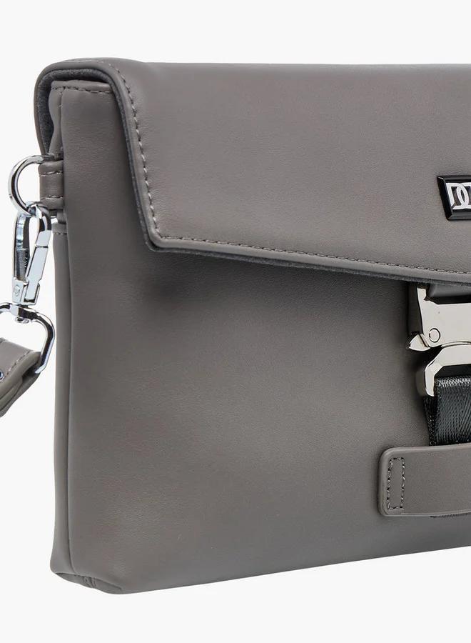 DUCHINI GREY Solid Bag with Wristlet for Men | Best Price UAE