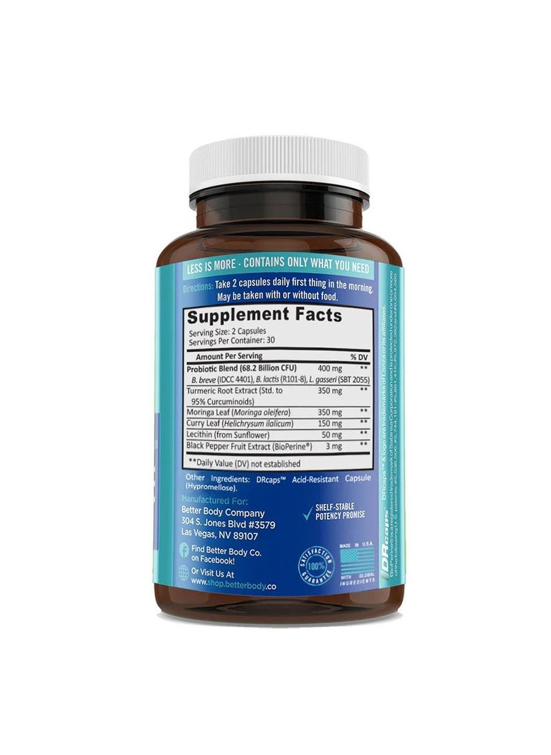 Provitalize Probiotic for Natural Menopause, Probiotics with Digestive Enzymes, Fiber Supplement & Multivitamins for Women 60 Capsule