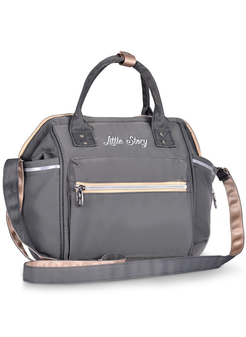 Little Story - Ace Diaper Bag - Grey - Image 1