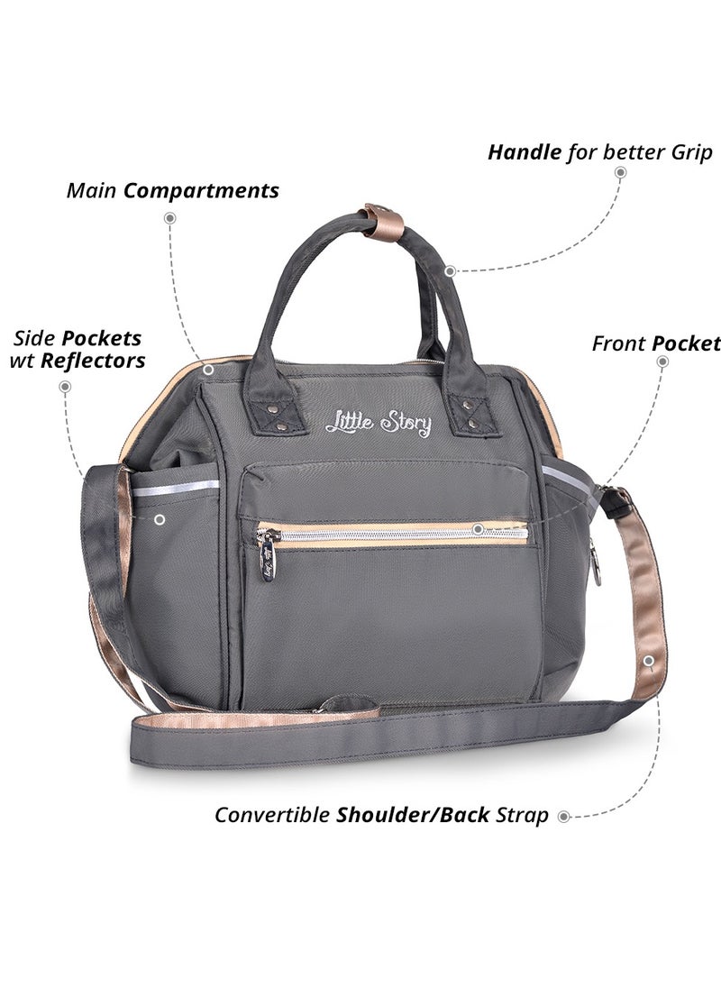Little Story - Ace Diaper Bag - Grey - Image 1