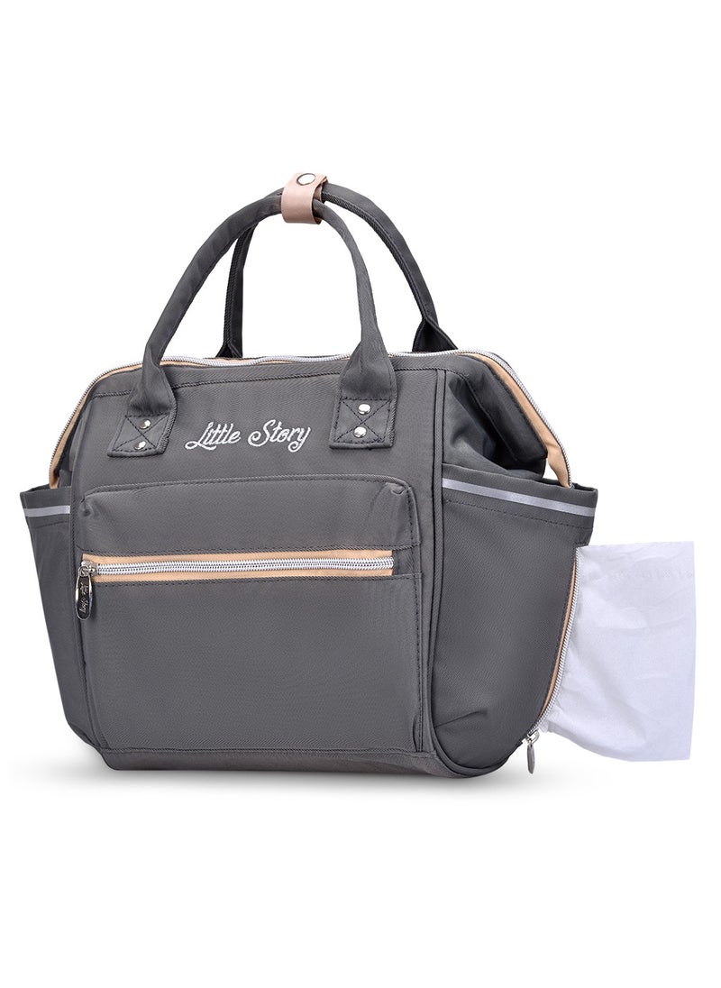 Little Story - Ace Diaper Bag - Grey - Image 1