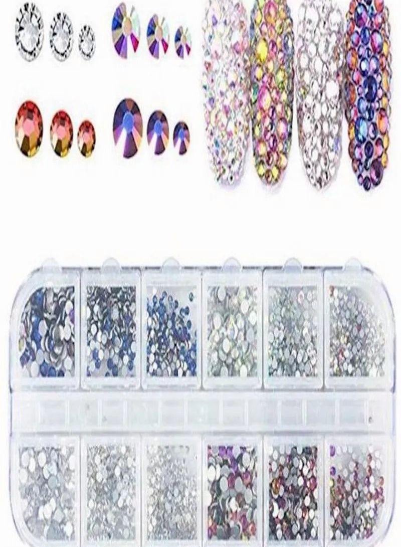 Buna 2080-Piece Spangle Round Rhinestone Nail for Crafts Nail Clothes Shoe Bag DIY Art - Image 3