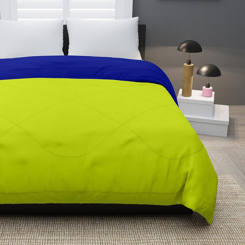 KEA KEA Microfibre Reversible Single Bed ComforterDuvet for All Weather Green Blue 250GSMComforter Single  - Image 5