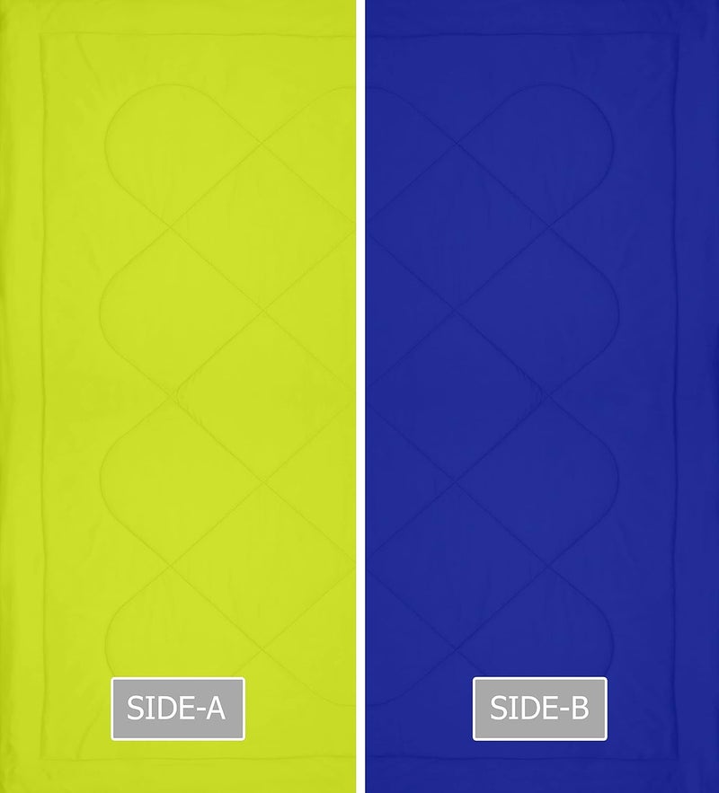 KEA KEA Microfibre Reversible Single Bed ComforterDuvet for All Weather Green Blue 250GSMComforter Single  - Image 4