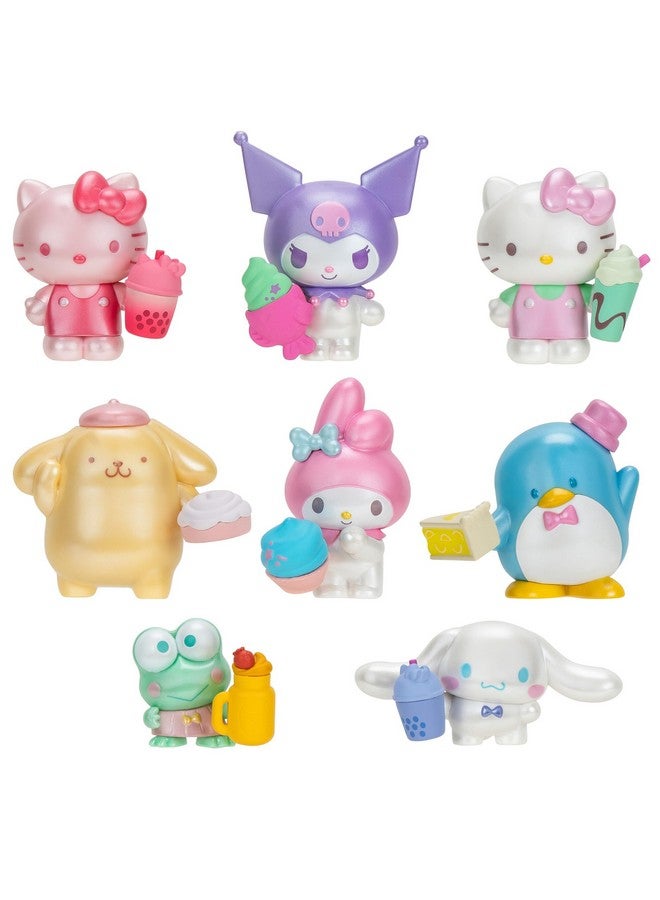 Hello Kitty and Friends Sweet Snacks 8-Pack with Mix and Match Sweet Accessories - 2” Figures - Hello Kitty, My Melody, Kuromi, Cinnamoroll, Pompompurin, Keroppi, and Tuxedosam - Image 1