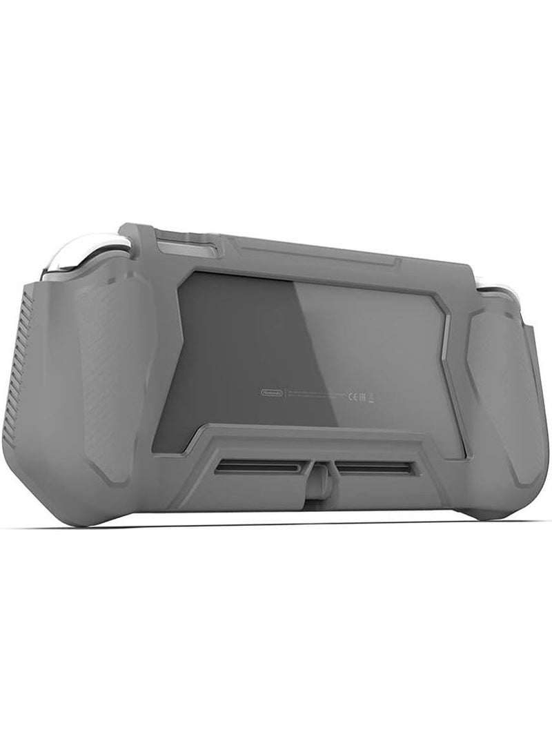 Protective Case Compatible for Nintendo Switch Lite, Switch Lite Case with Detachable Screen Protector Cover & Hand Grip Case, Anti-Scratch, Shock-Absorption, Gray - Image 2