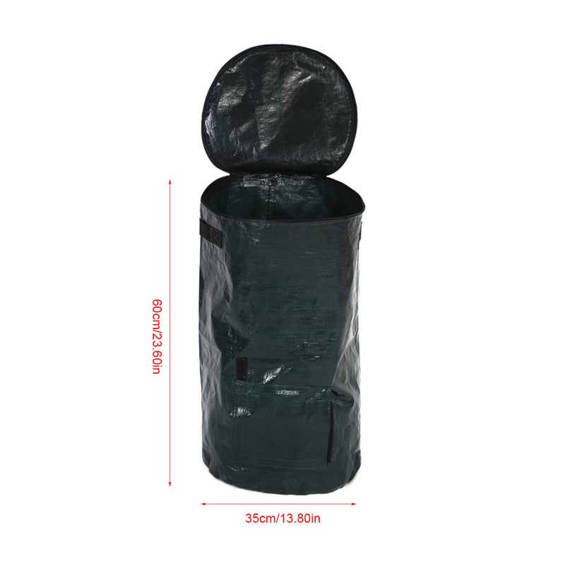 Organic Waste Kitchen Garden Yard Compost Bag Environmental PE Cloth Planter (35 x 60cm) - Image 4
