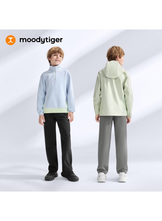 Moodytiger Kids Woven Water-repellent Pants  Spring New Boys' Soft And Crisp Outdoor Trousers Girls' Sports Pants - Image 3