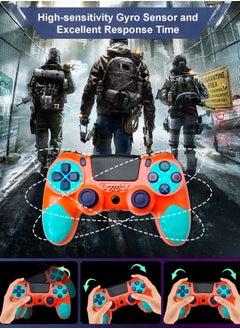 XnYao Wireless Controller for PS4, Dual Vibration Game Joystick Controller for Ps4/Slim/Pro/PC , with Motion Sensing/Touchpad/Light Bar/3.5mm Audio Jack Gamepad  - Image 4