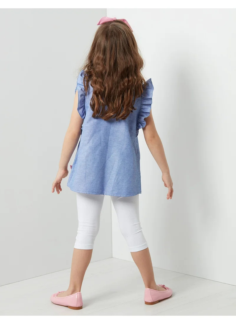Denokids Sea Cat Girl Tunic Tights Set
