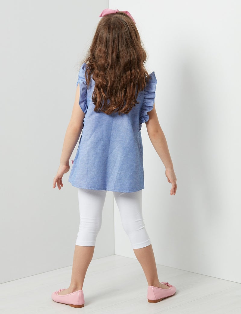Denokids Sea Cat Girl Tunic Tights Set  - Image 2