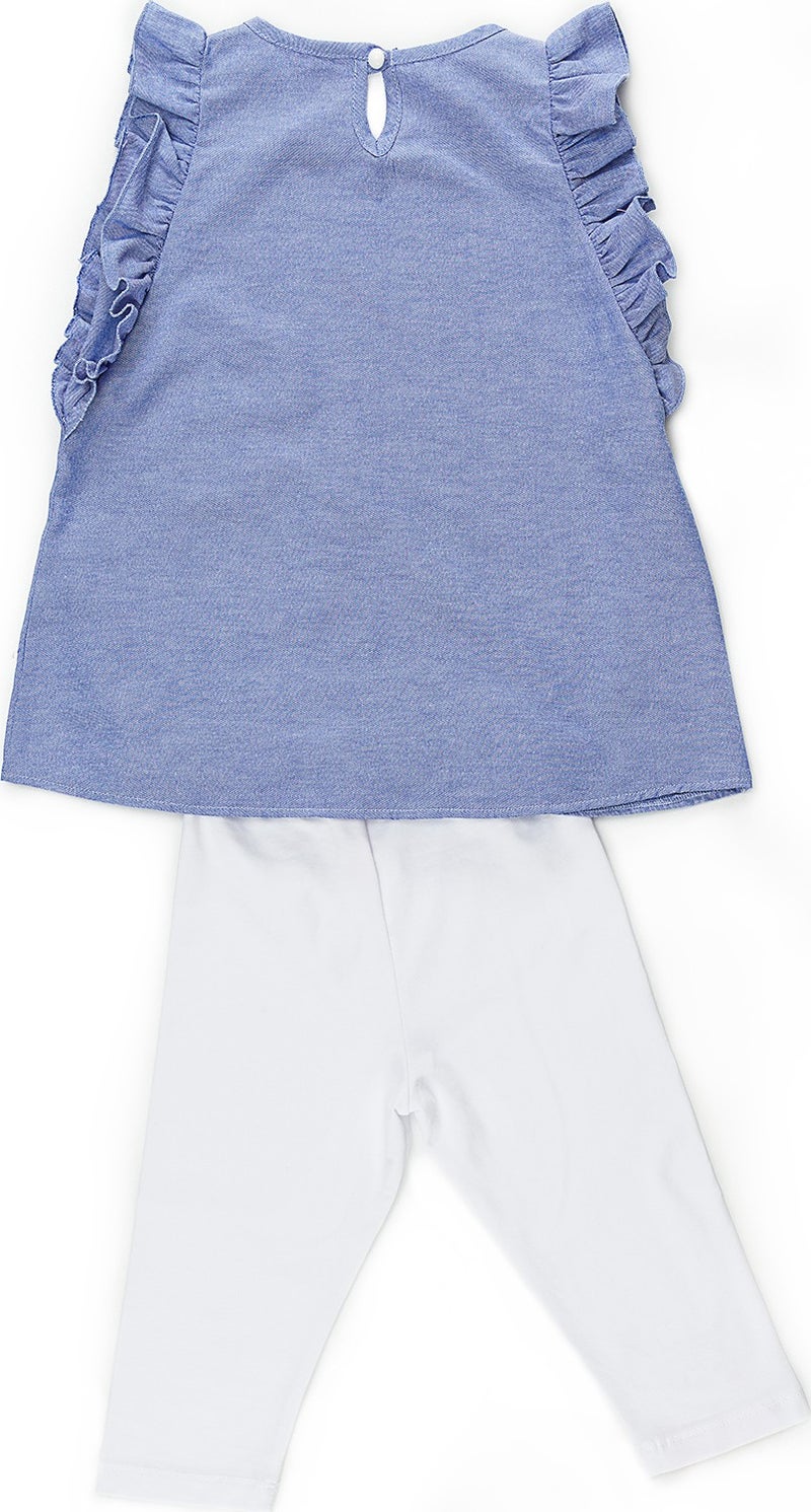 Denokids Sea Cat Girl Tunic Tights Set  - Image 4