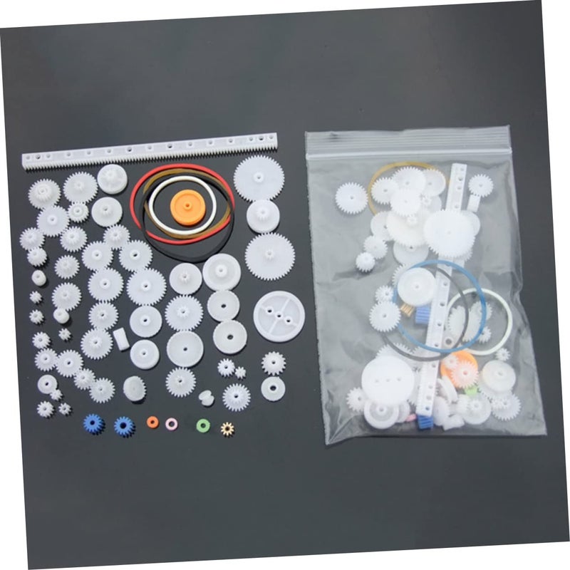 60 Pcs Plastic Gear Assortment Kit For Mechanical Models Robot And Toy Car Projects - Image 4