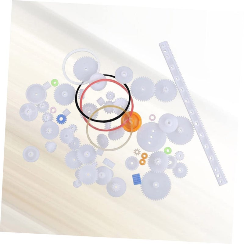 60 Pcs Plastic Gear Assortment Kit For Mechanical Models Robot And Toy Car Projects - Image 3