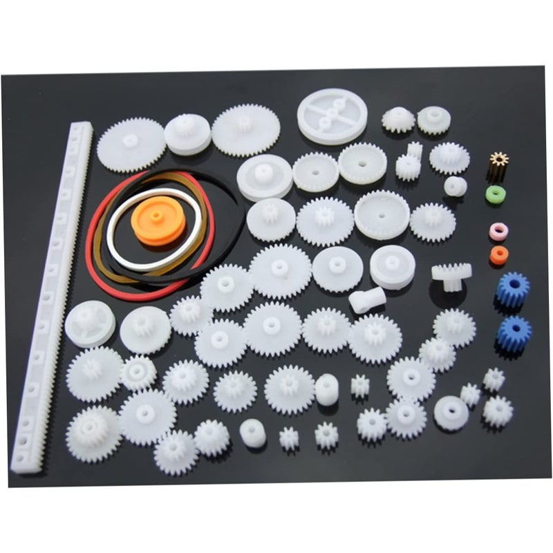 60 Pcs Plastic Gear Assortment Kit For Mechanical Models Robot And Toy Car Projects - Image 5