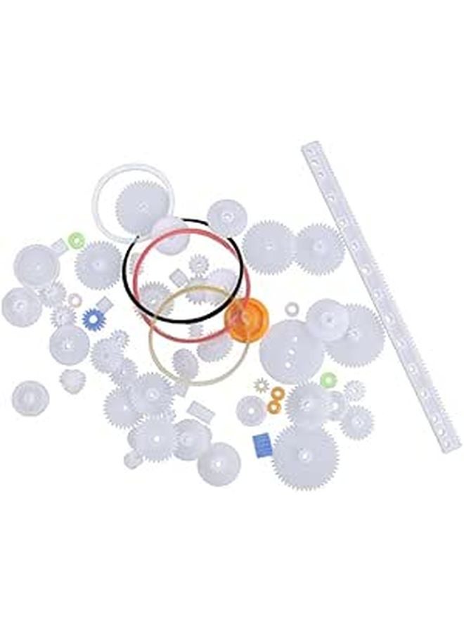 60 Pcs Plastic Gear Assortment Kit For Mechanical Models Robot And Toy Car Projects - Image 1