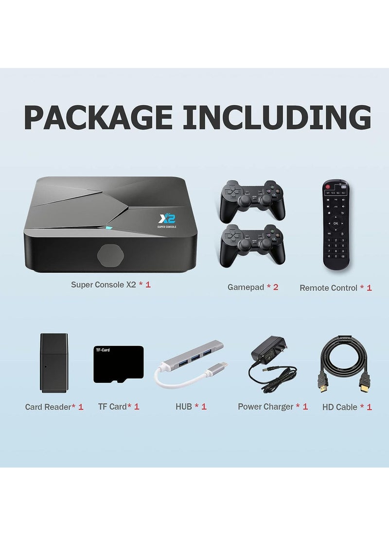 Generic - X2-PRO Super Console, Pro Video Game Console, Built-in 10000+ Games, Android 9.0/Emuelec 4.5/CoreE System, Supports 4K UHD Output, 2.4GHz/5GHz Wi-Fi, Bluetooth 5.0 - Image 1