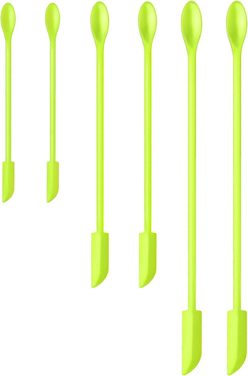 barsone Silicone Spatula Set (6Pcs) - Mini Scraper Tool for Beauty & Food - Reach Every Last Drop, Multi-Size Spatulas for Makeup Jars, Lotion Bottles & Kitchen Containers​ - Image 1