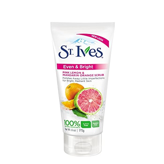 ST. Ives St Ives Even and Bright Pink Lemon and Mandarin Orange Scrub, 6 oz