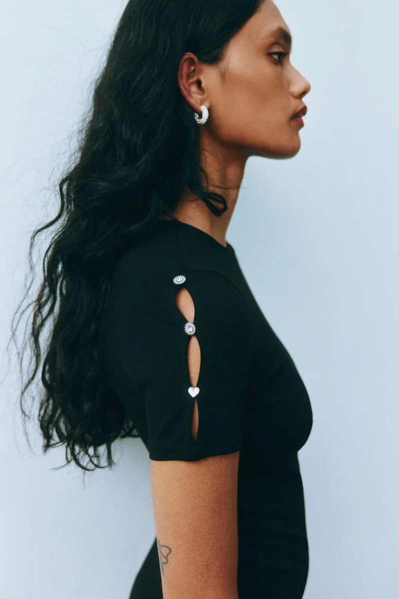 H&M Fitted midi dress