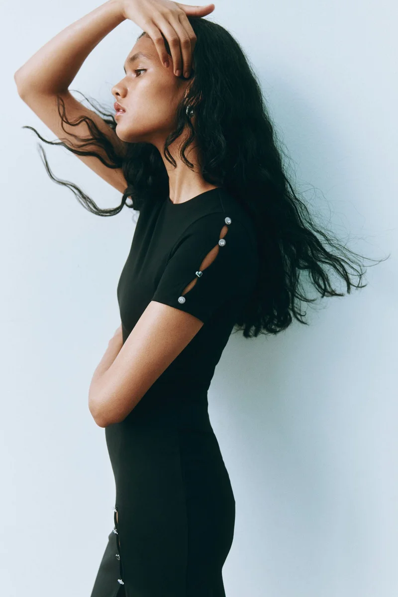 H&M Fitted midi dress