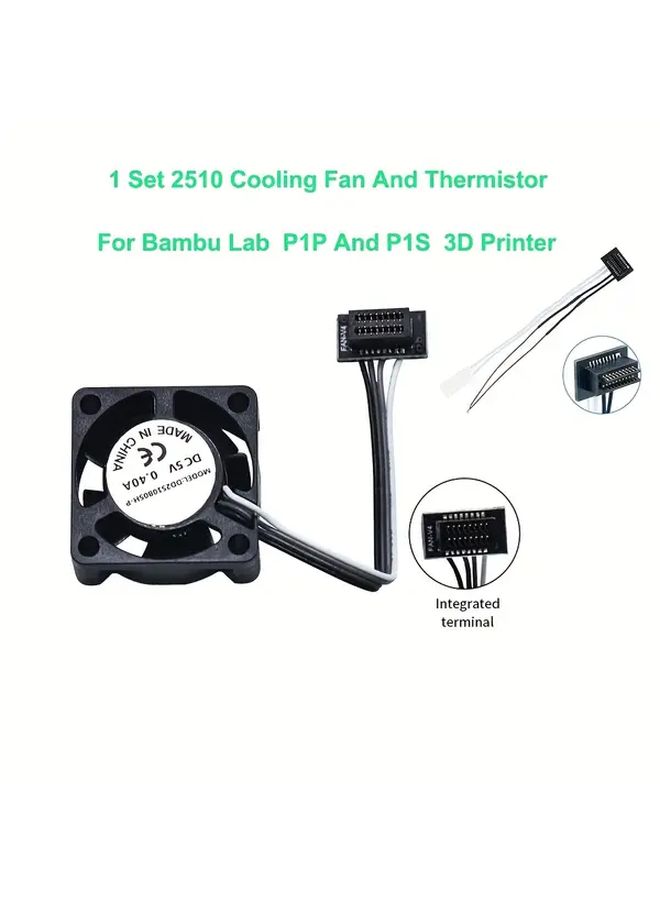 Fan Ceramic Heater Thermistor High Speed Quiet Cooling Fan For 3D Printer - Image 1