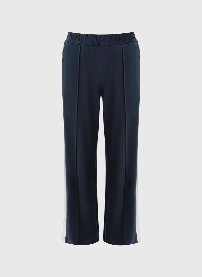 ماتلان Navy Wide Leg Stripe Trouser