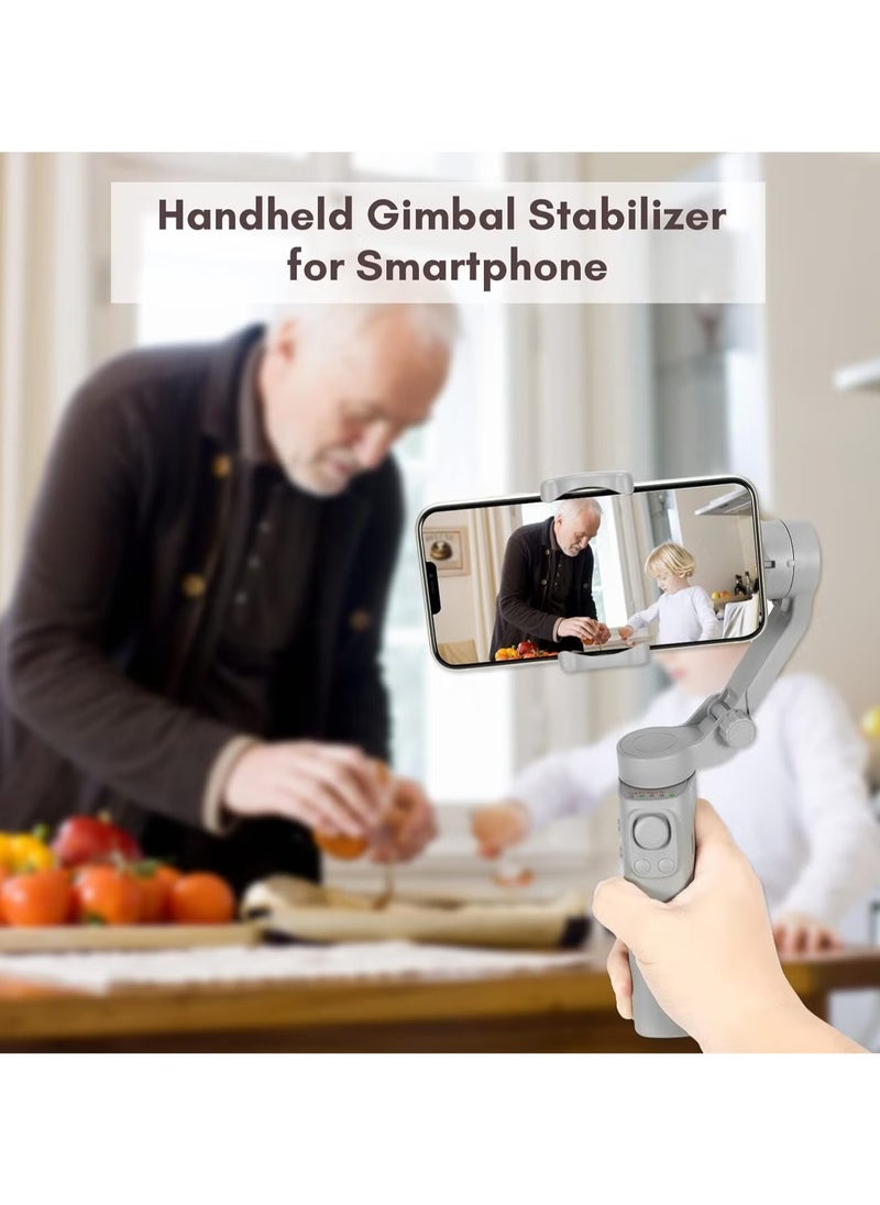 TIGER Foldable Gimbal Stabilizer for Smartphone – 3-Axis Phone Gimbal for Smooth Video, Shake-Free Vlog Stabilizer, Max. 260g Load, Horizontal & Vertical Modes, Face & Zoom Tracking, Timelapse, with Mini Tripod – Perfect for iPhone, Android, and More  - Image 4