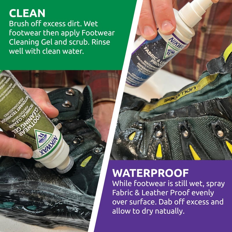 Nikwax Fabric & Leather Proof, Spray-On Waterproofing for Footwear, Restores DWR Water Repellency, Boot & Shoe Care, Rain Protection, Safe for Gore-Tex - Image 4